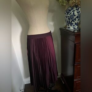 H&M Burgundy Satin Skirt, size 12